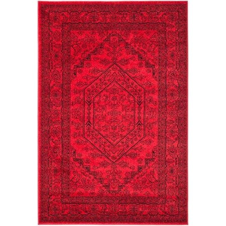 Safavieh Adirondack Power Loomed Round Rug- Red - Black- 6 x 6 ft. ADR108F-6R